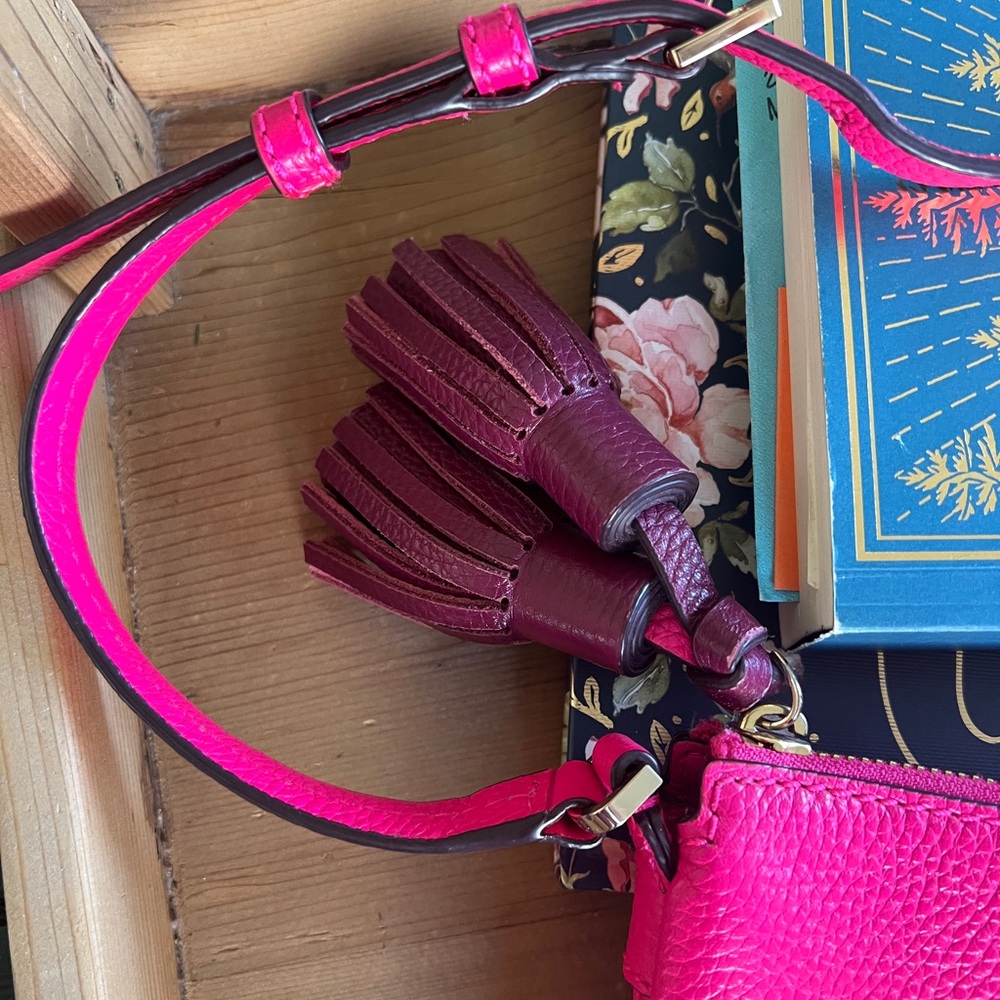 Kate Spade Bright Pink Crossbody Bag with Tassel Accents - Picture 5 of 16